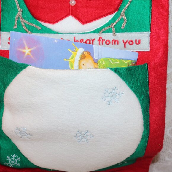 Snowman Christmas Card holder 27 inches long with 2 slots for cards - Picture 3 of 6